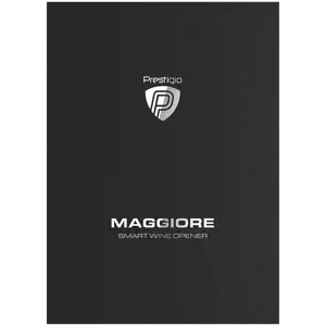 "Prestigio Maggiore", išmanusis vyno atidarytuvas, 100 % automatinis, be įkrovimo atidaro iki 70 butelių, pridedamas folijos pjaustytuvas, aukščiausios kokybės dizainas, 480 mAh akumuliatorius, matmenys D 48*H228 mm, juoda + sidabrinė spalva.