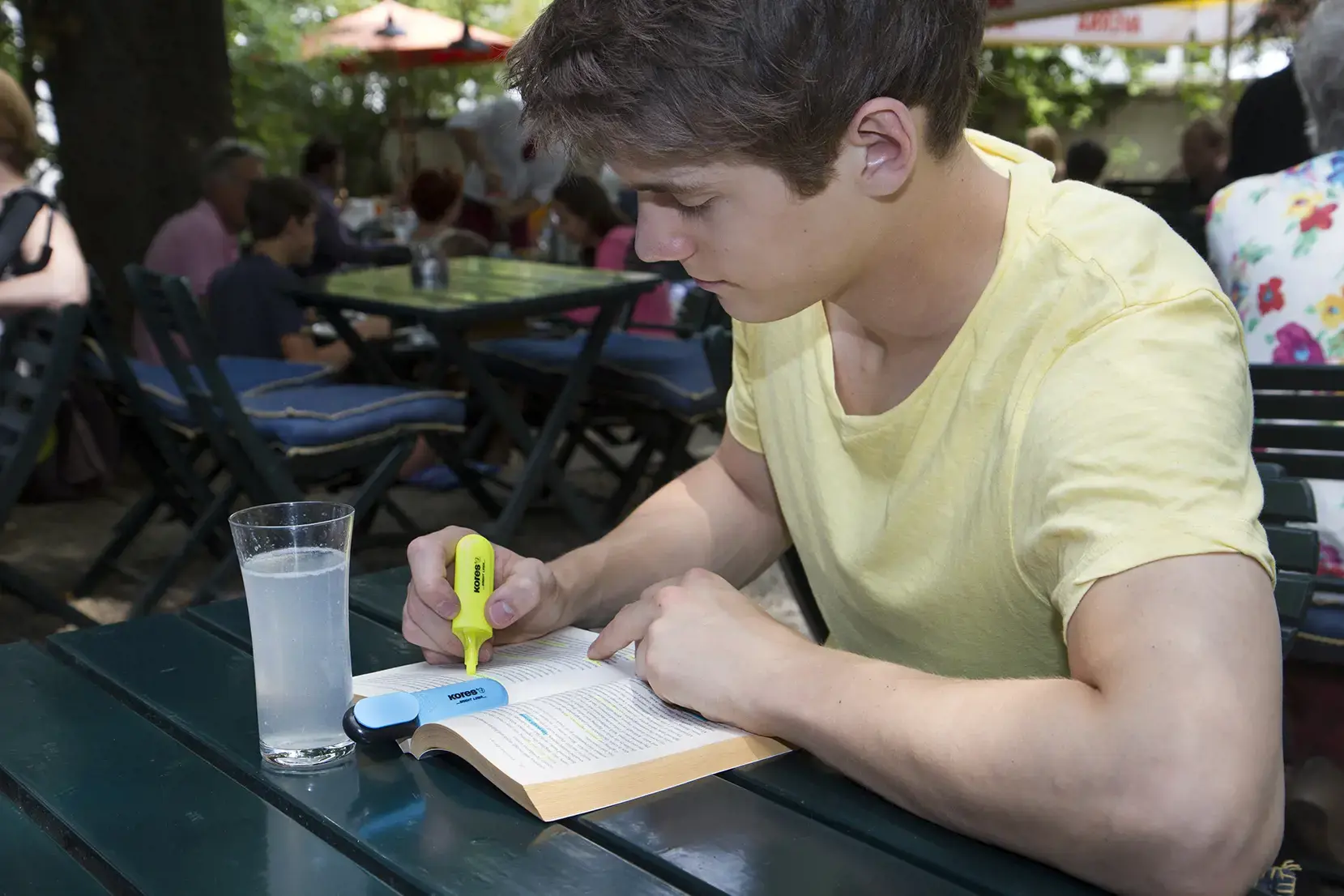 Teksto žymeklis KORES BRIGHT LINER, geltona