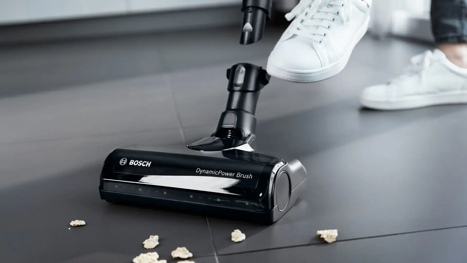 Bosch BSS711W stick vacuum/electric broom Battery Dry Bagless 0.3 L Black, Silver, White