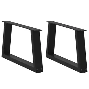Valgomojo stalo kojos V formos 2 vnt Juoda 70x(30-31,3) cm