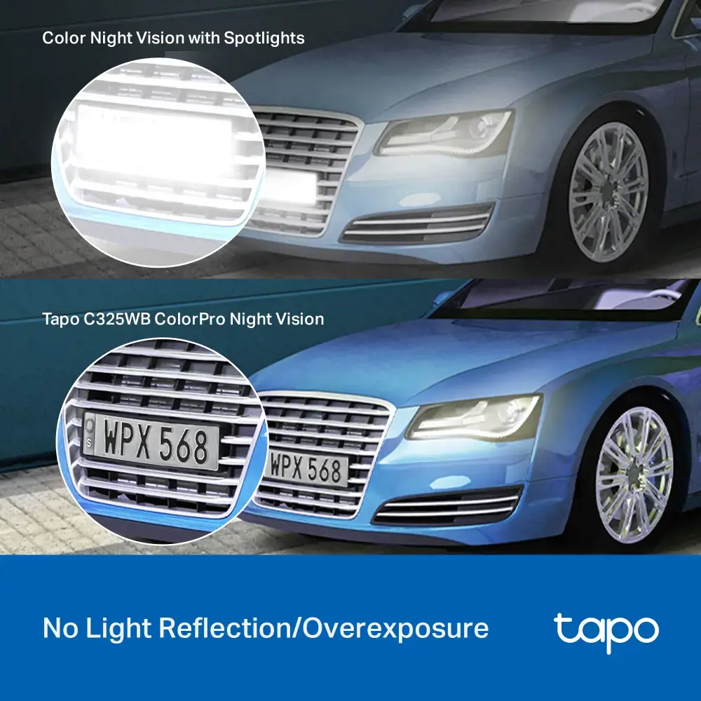 "TP-Link Tapo" lauko apsaugos "Wi-Fi" kamera, IP apsaugos kamera, vidaus ir lauko, belaidė, CE, FCC, RoHS, RCM, sieninė, balta