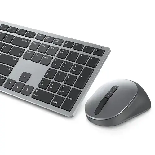 Dell | "Premier Multi-Device" klaviatūra ir pelė | KM7321W | Klaviatūros ir pelės rinkinys | Belaidis | Baterijos pridedamos | LT/LT | Titano pilka | Belaidis ryšys
