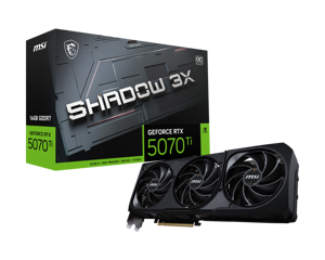 MSI GeForce RTX 5070 Ti 16G SHADOW 3X OC | NVIDIA | 16 GB | GeForce RTX 5070 Ti | HDMI ports quanti…