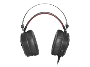 "Genesis" žaidimų ausinės "Neon 360 Stereo" su integruotu mikrofonu, juodos/raudonos spalvos, laidinės