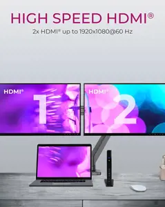 ICY BOX IB-DK2251AC Daugiafunkcinė nešiojamųjų ir asmeninių kompiuterių prijungimo stotelė