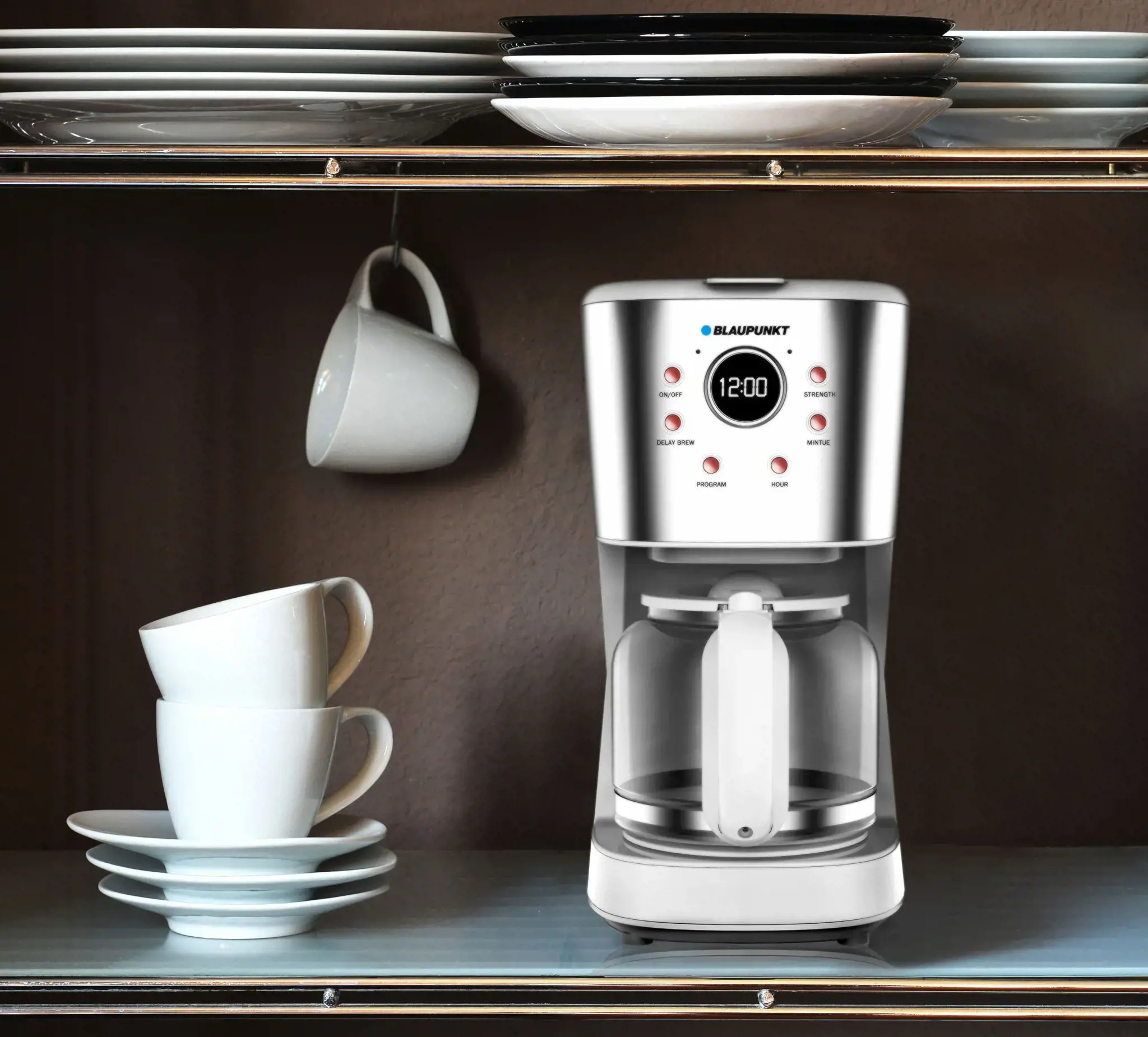 Kavos aparatas Blaupunkt CMD802WH, 900 W, Sidabrinė, Pusiau automatinis