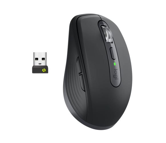 Logitech MX Anywhere 3S for Business, Right-hand, Laser, RF Wireless + Bluetooth, 8000 DPI, Graphite