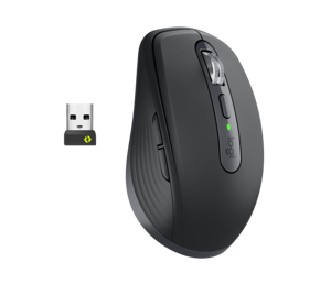 Logitech MX Anywhere 3S for Business, Right-hand, Laser, RF Wireless + Bluetooth, 8000 DPI, Graphite