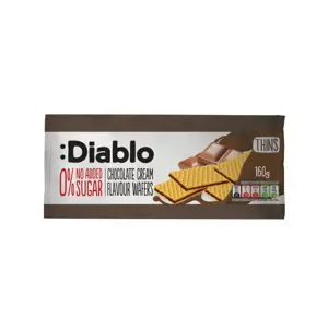 Šokoladiniai vafliai, DIABLO, be cukraus, 160g