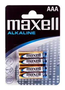 Baterijos Maxell AAA (LR03), šarminės, 1,5V, 4vnt / BAT-523