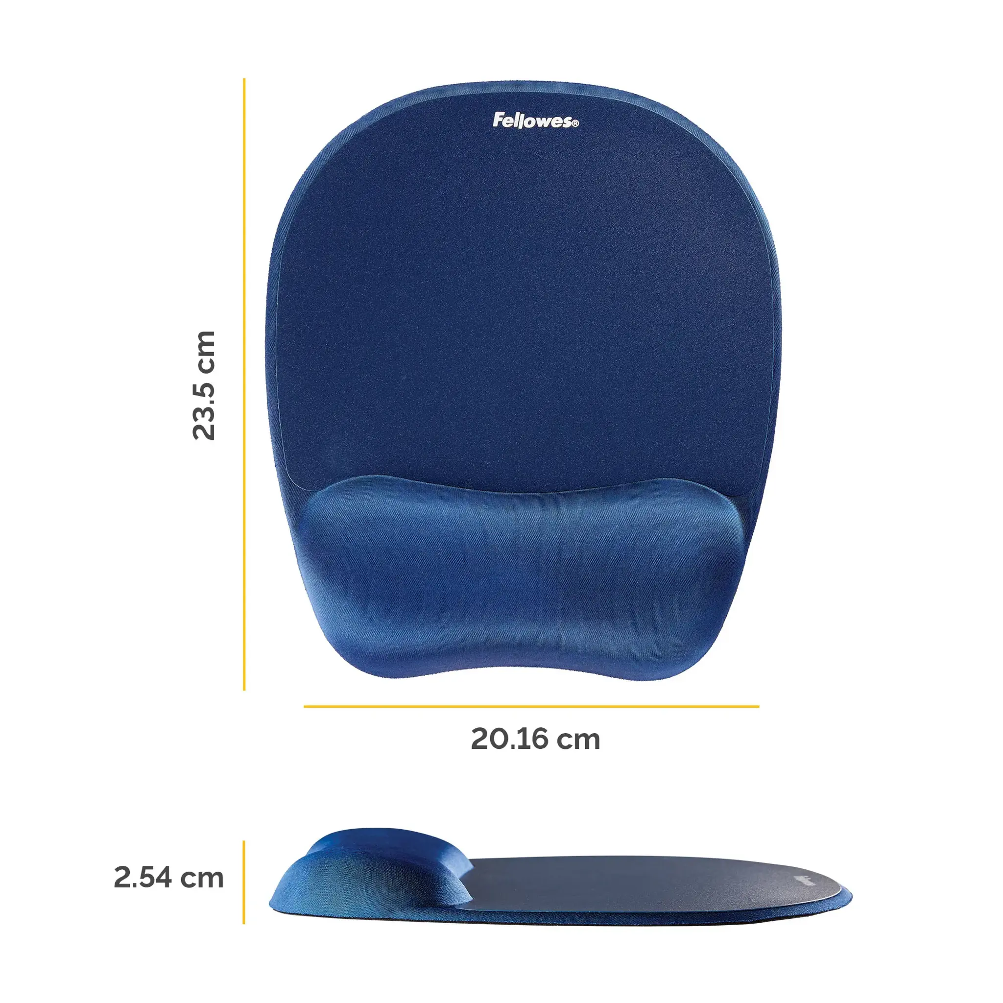 "Fellowes" "Memory Foam Sapphire" pelės/riešo atrama, mėlyna, vienspalvė, atminties putos, riešo atrama
