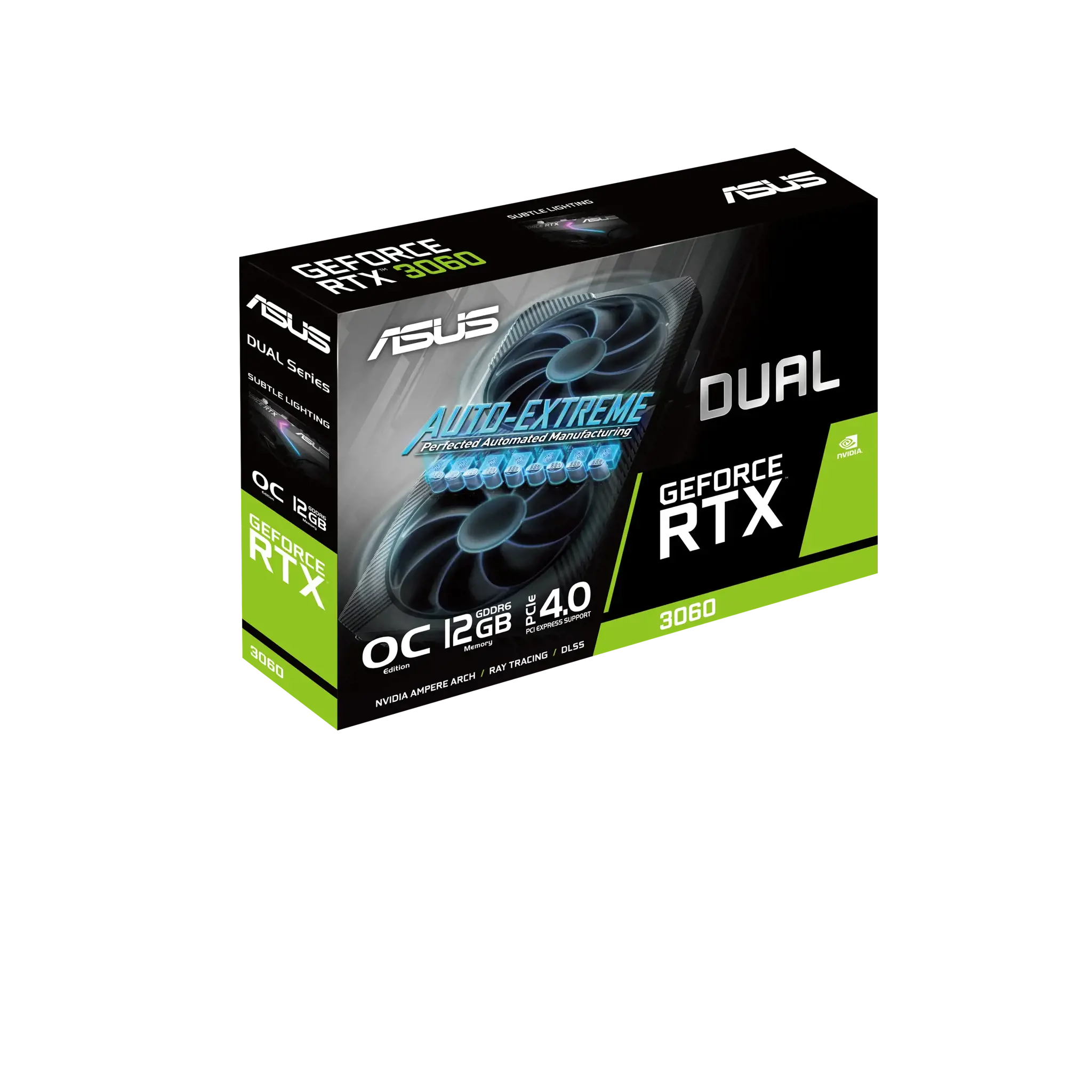 Vaizdo plokštė ASUS GeForce RTX 3060 12 GB, GDDR6, 192 bitai, 90YV0GB2-M0NA10