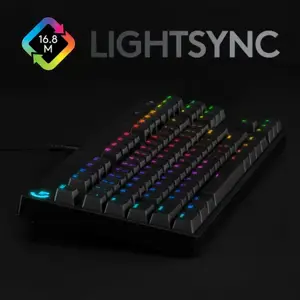 LOGITECH G PRO TKL laidinė mechaninė žaidimų klaviatūra - BLACK - US INT'L - USB - CLICKY