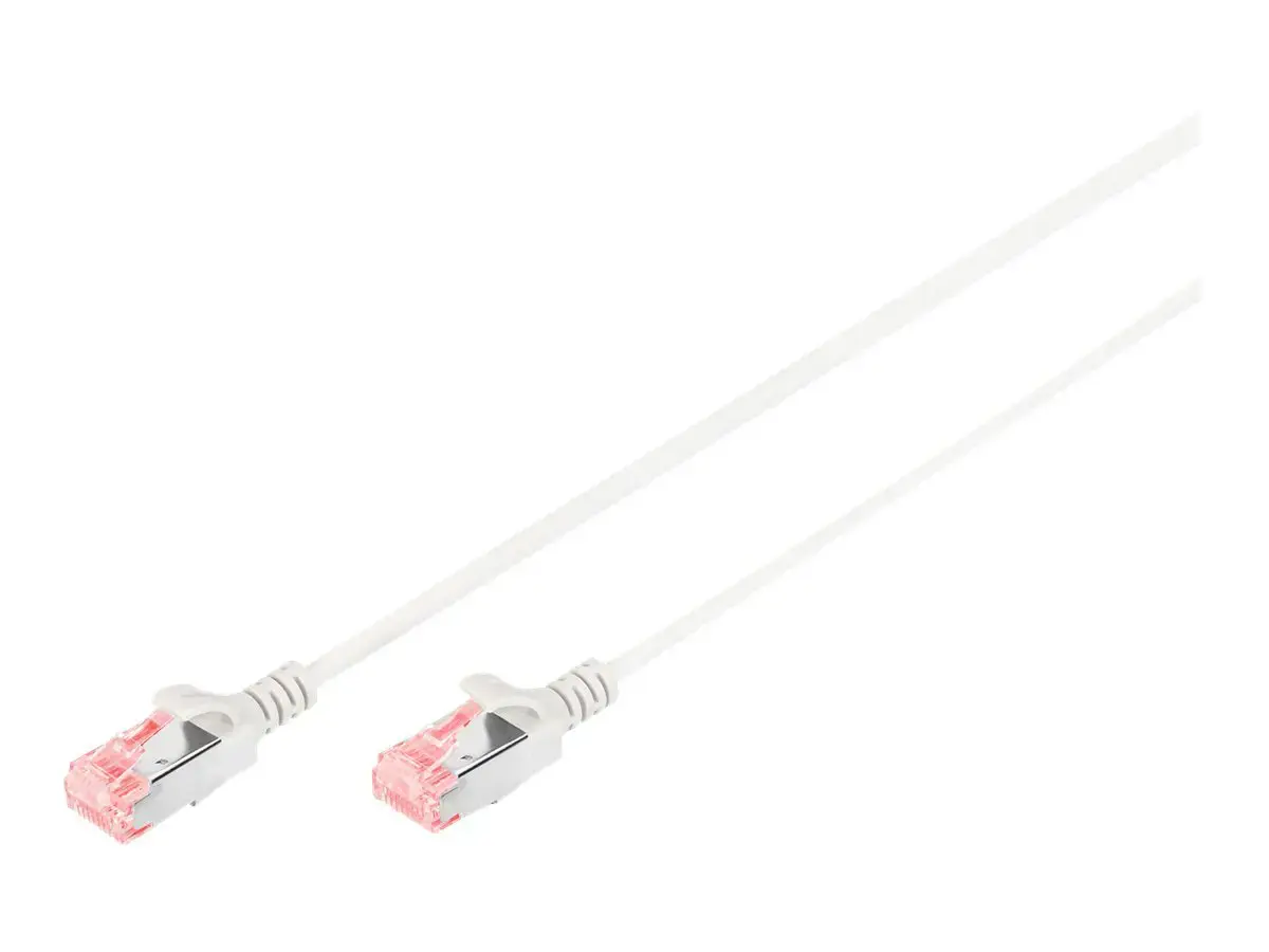"Digitus CAT 6 U-UTP Slim Patch cord" jungiamasis kabelis, modulinis RJ45 (8/8) kištukas, 2 m, pilkos spalvos