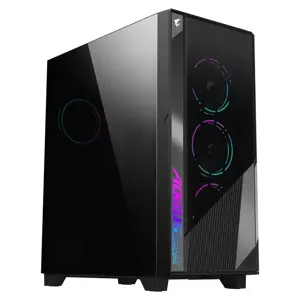 GIGABYTE GB-AC500G ST, Midi Tower, PC, Black, ATX, EATX, micro ATX, Mini-ITX, Glass, Plastic, Steel…