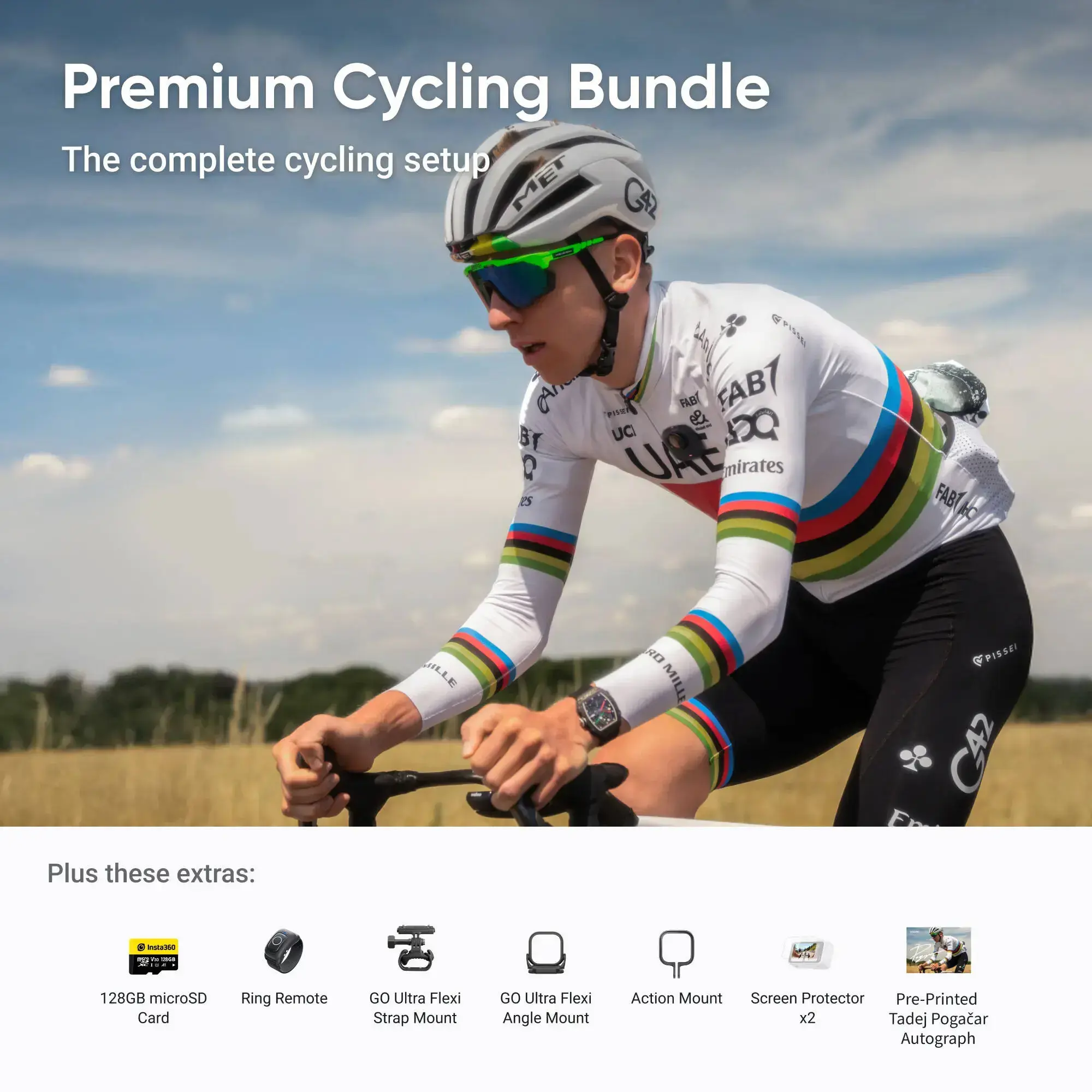Insta360 GO Ultra Premium Cycling Bundle, black