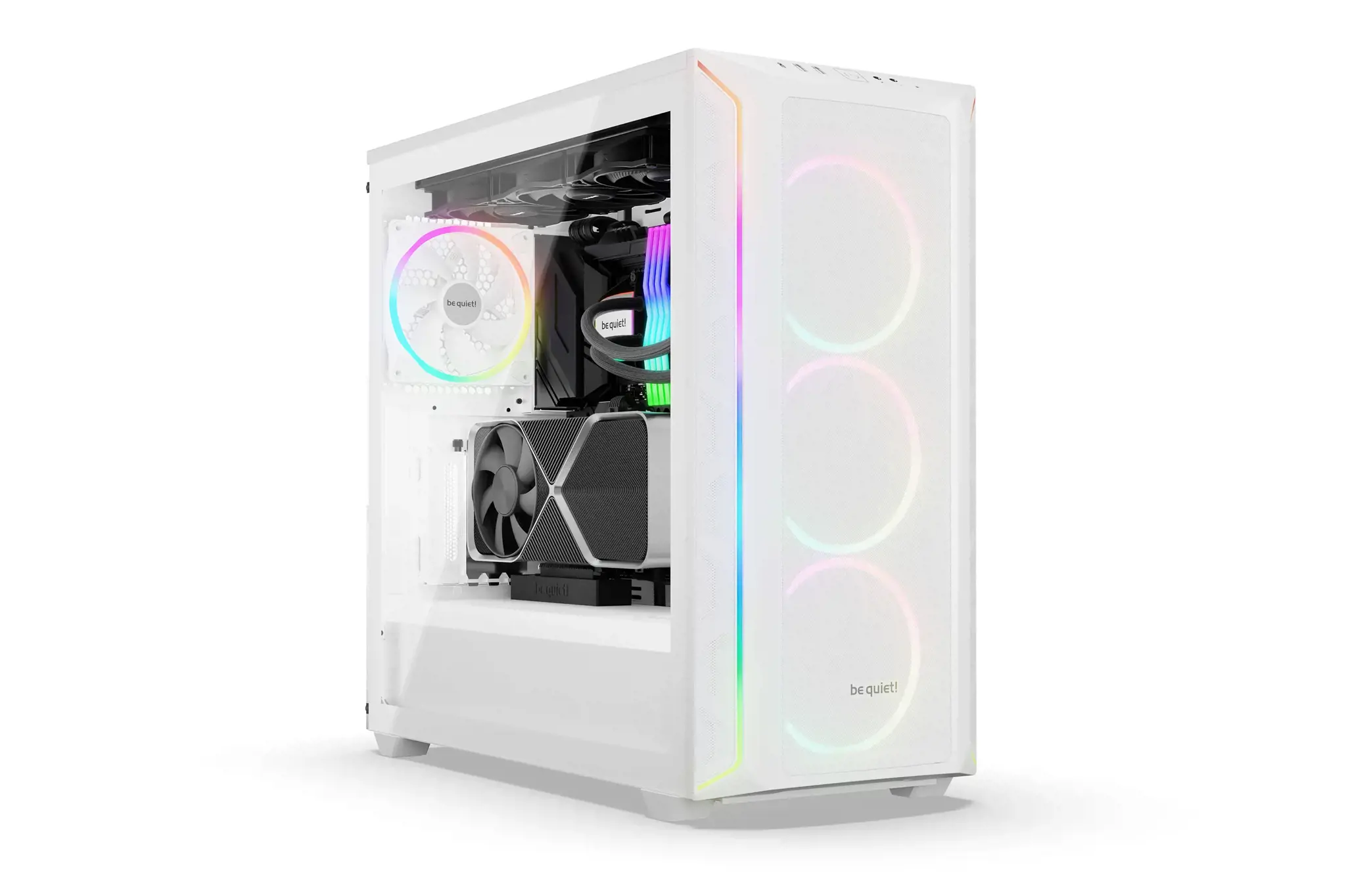 Būkite tylūs! Shadow Base 800 FX White, Midi Tower, Kompiuteris, Balta, ATX, EATX, micro ATX, Mini-ITX, Akrilonitrilo butadieno stirenas (ABS), Plienas, Grūdintas stiklas, Multi