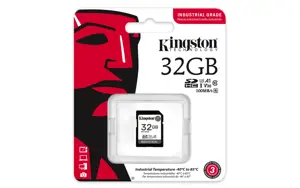 KINGSTON 32GB SDHC pramoninis -40C iki 85C C10 UHS-I U3 V30 A1 pSLC
