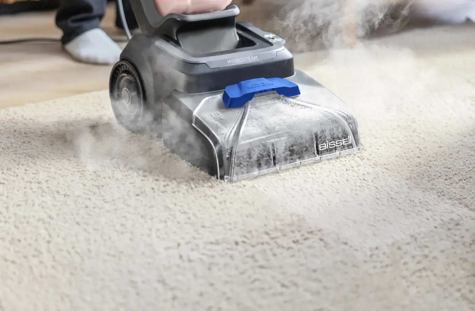 Bissell Carpet Cleaner | PowerWash Hydrosteam | Corded operating | Washing function | 1400 W | Black/Cobalt Blue