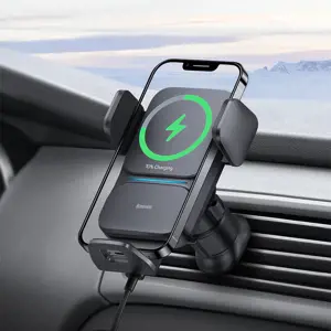 Baseus Wisdom induction charger car phone holder for sticky note black (CGZX000001)