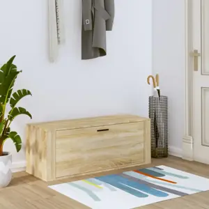 Spintelė batams, ąžuolo spalvos, 100x35x38cm, apdirbta mediena