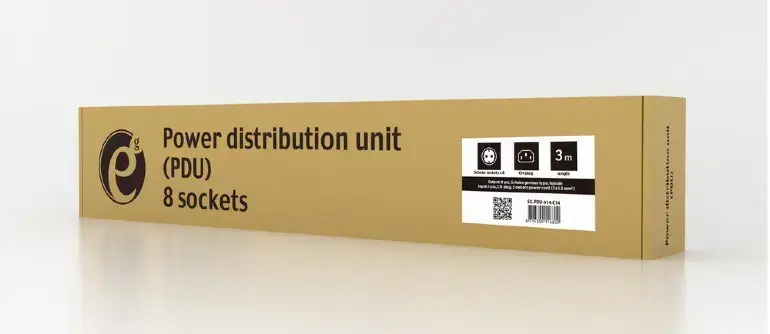 GEMBIRD PDU 8x Schuko 1U 10A 3m C14 kištukas