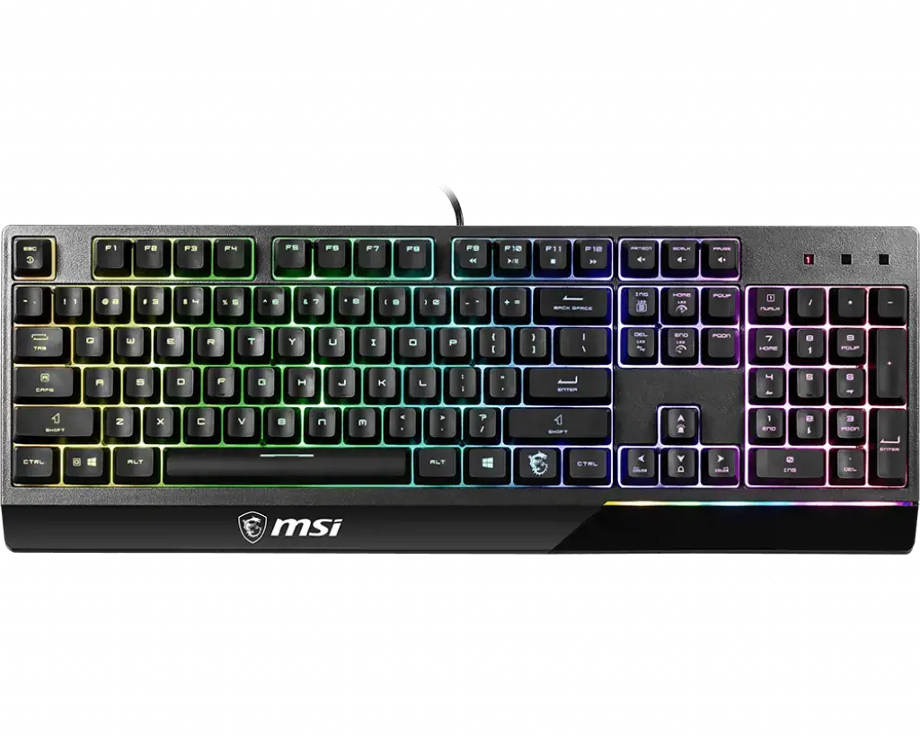 MSI "Vigor GK30" žaidimų klaviatūra, JAV išdėstymo, laidinė, juoda