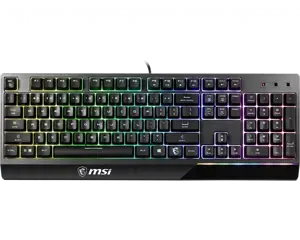 MSI "Vigor GK30" žaidimų klaviatūra, JAV išdėstymo, laidinė, juoda
