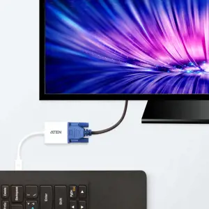 ATEN "Mini DisplayPort" ir VGA keitiklis, "Mini DisplayPort", VGA (D-Sub), vyriškas, moteriškas, tiesus, tiesus