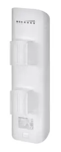 "Ubiquiti NanoStation NSM5", 5 GHz, 16 dBi, 2 x 10/100 Ethernet prievadas, maitinimo būdas - pasyvus maitinimas per Ethernet, lauko UV spindulių stabilizuotas plastikas, procesorius Atheros MIPS 24KC 400 MHz, 32 MB SDRAM, 8 MB Flash, tvirtinimo ant stulpo rinkinys pridedamas