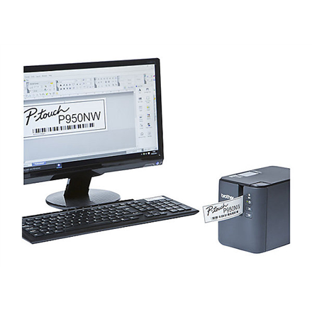 Brother PT-P950NW, TZe, terminio perdavimo, 360 x 360 DPI, 60 mm/s, laidinis ir belaidis, juodas