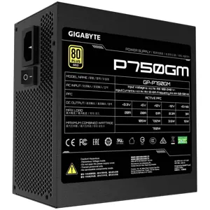 Maitinimo blokas GIGABYTE GP-P750GM, 750 W, 80 PLUS Gold