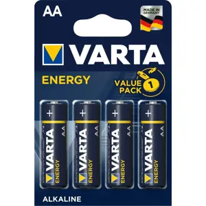 "Varta Energy AA", Vienkartinė baterija, AA, šarminė, 1,5 V, 4 vnt., 50,5 mm