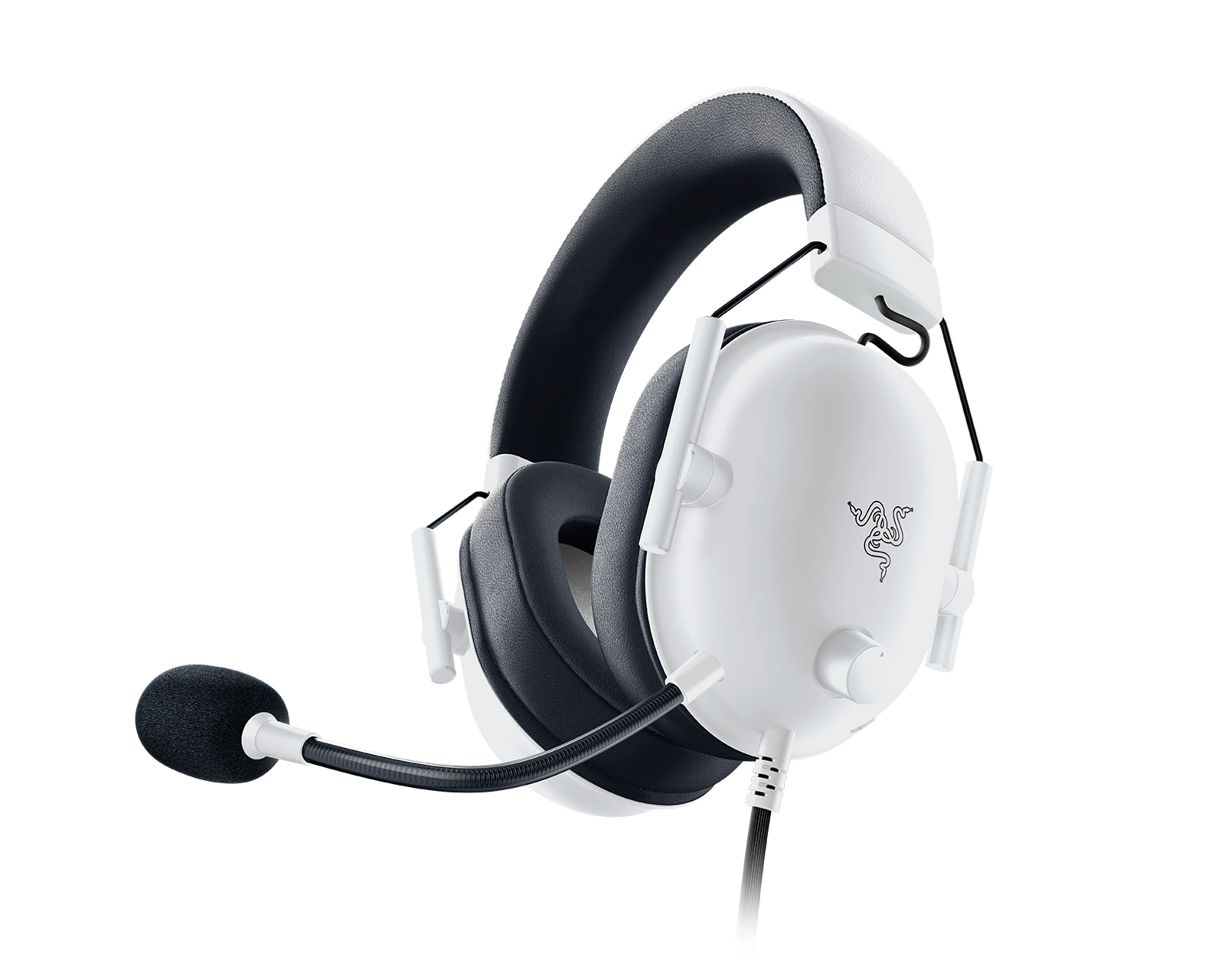 "Razer" žaidimų ausinės "BlackShark V2 X" su integruotu mikrofonu, baltos spalvos, laidinės