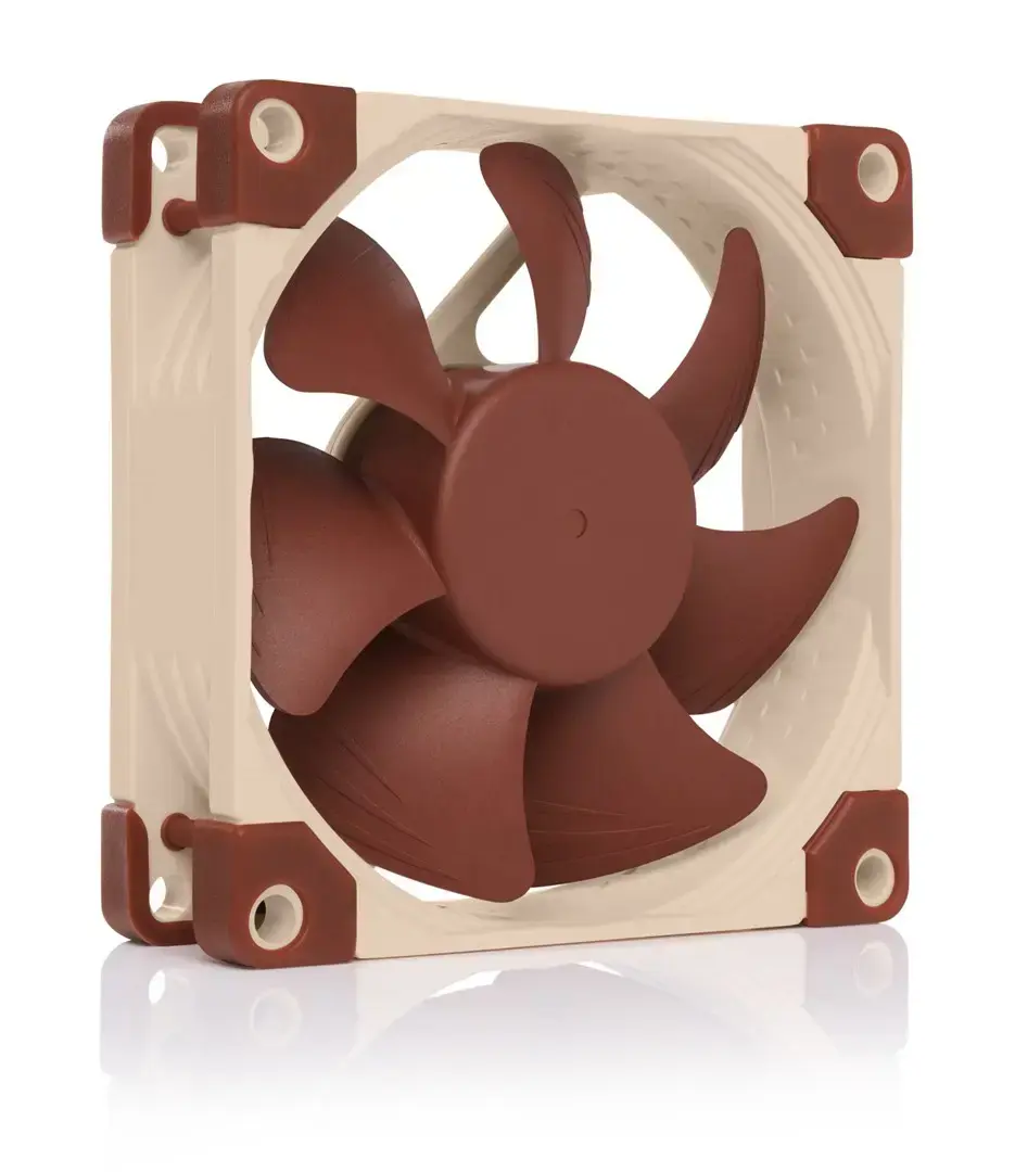 Noctua NF-A8 PWM kompiuterio aušinimo sistema Kompiuterio korpuso ventiliatorius 8 cm, smėlio spalvos, rudas