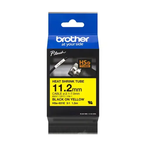 Brother HSE-631E, Yellow, China, Brother, PT-E300VP PTE550W, 69 mm, 155 mm