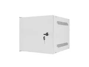 LANBERG Stovo spinta 10 colių sieninė 4U 280x310 pilka su metalinėmis durelėmis plokščia pakuotė