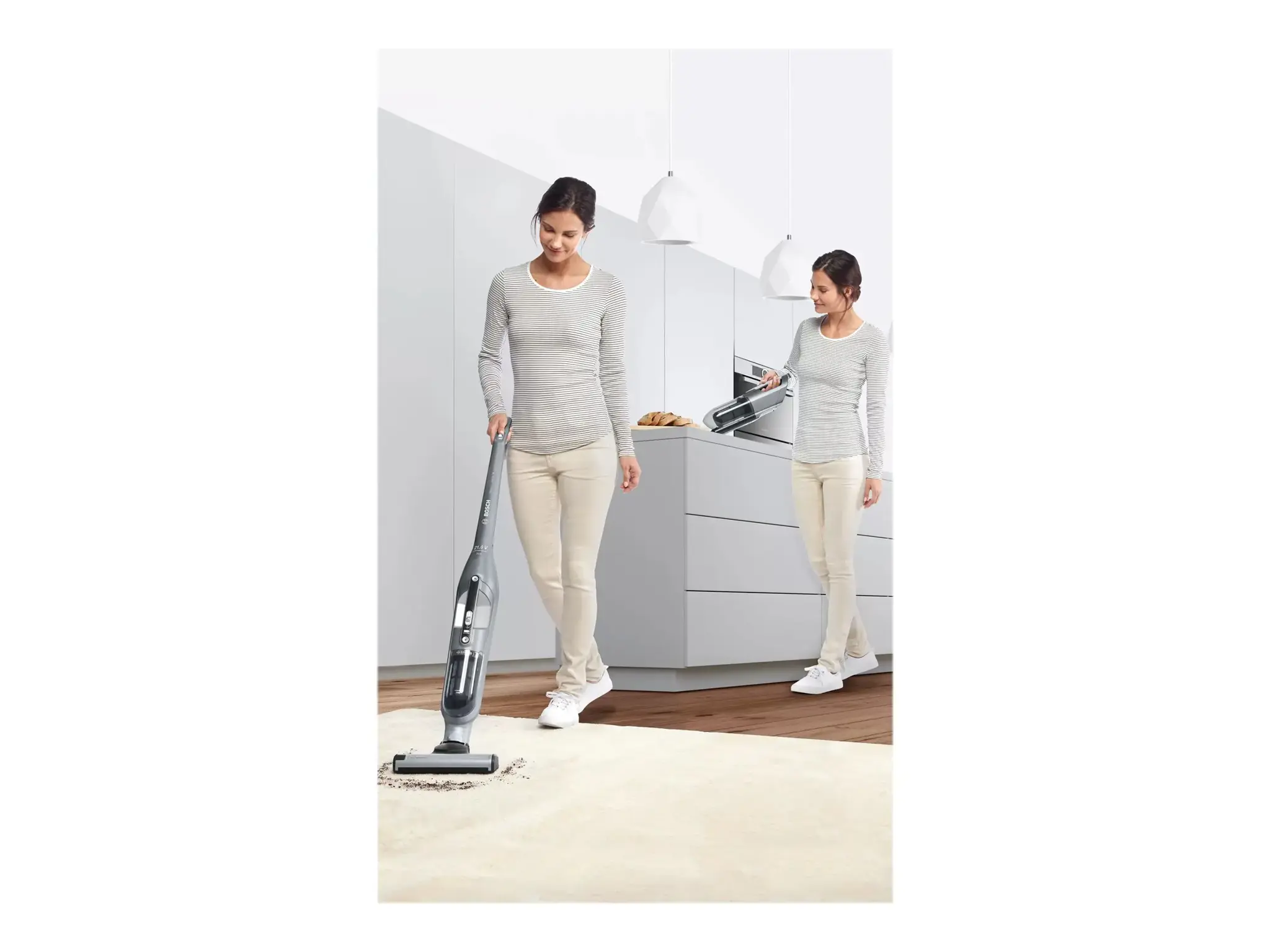 Bosch Vacuum Cleaner | BCH3P210 Series 4 | Cordless operating | Handstick | 21.6 V | Operating time (max) 50 min | Silver | Warranty 24 month(s)