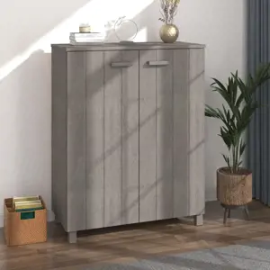 Batų spintelė HAMAR, šviesiai pilka, 85x40x108cm, pušis