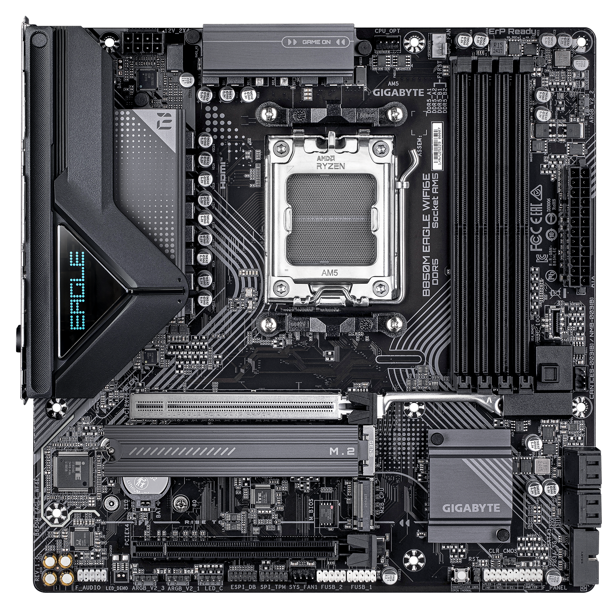 Mainboard GIGABYTE AMD B850 SAM5 Micro-ATX Memory DDR5 Memory slots 4 B850MEAGLEWF6E