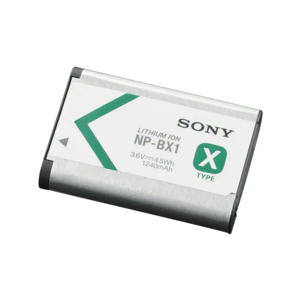 "Sony NP-BX1", "Sony", 1240 mAh, 3,6 V, ličio jonų (Li-Ion)