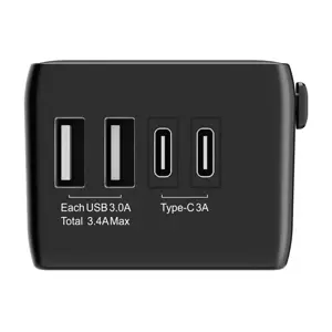 Blitzwolf BW-TA1 4-in-1 Travel Adapter 2xUSB + C + PD 20W