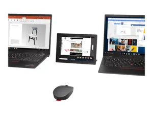 "Lenovo Go" belaidis daugiafunkcis įrenginys, dvipusis, optinis, RF belaidis + "Bluetooth" + A tipo USB, 2400 DPI, pilkas