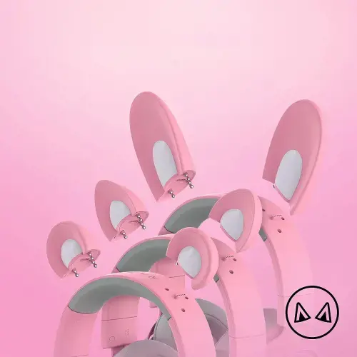 "Razer" laidinės, per ausis, kvarco, žaidimų ausinės, "Kraken V2 Pro", "Kitty Edition