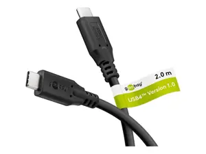 Goobay | USB-C Cable, USB4, 100 W, 20 Gbit/s, Power Delivery, 2 m | 74197