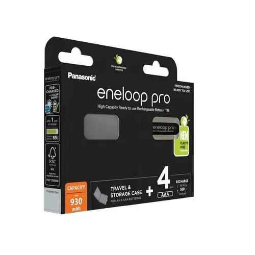 Panasonic Eneloop Pro AAA 930mAh rechargeable - 4 pcs + BOX