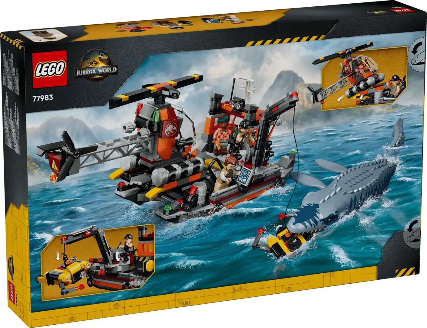 LEGO JURASSIC WORLD 77983 Mosasaurus Dinosaur Boat Attack
