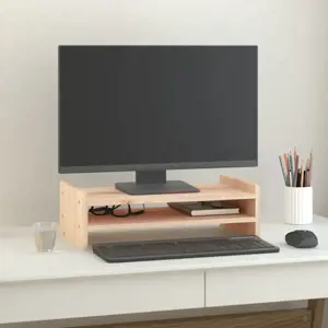 Monitoriaus stovas, 50x27x15cm, pušies medienos masyvas