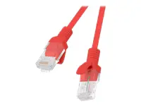 LANBERG PCU5-20CC-0025-R Lanberg Patchcord RJ45 kat. 5e UTP 0,25 m raudonos spalvos, 10 vnt.