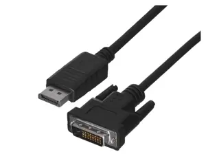 LANBERG CA-DPDV-10CU-0010-BK Lanberg kabelis Displayport(M) V1.2->DVI-D(M)(24+1) 1 m juodas DUAL LI…